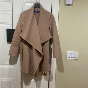 Cole haan camel drape wrap coat